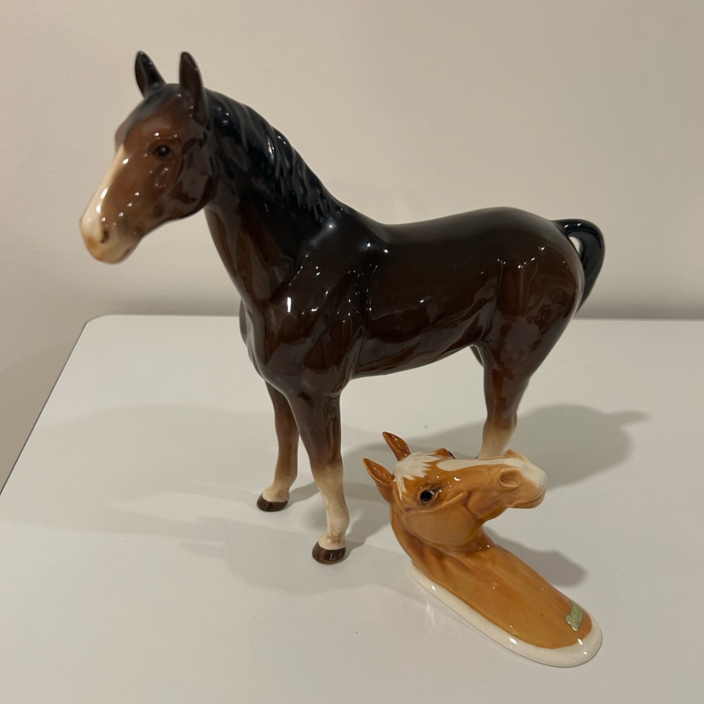 Two Antique English Horse Figurines